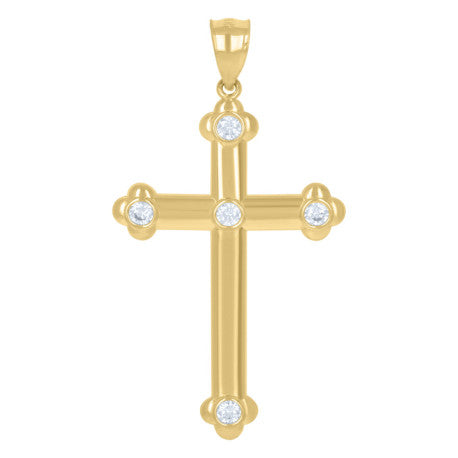 10Kt Gold Cz Pendant