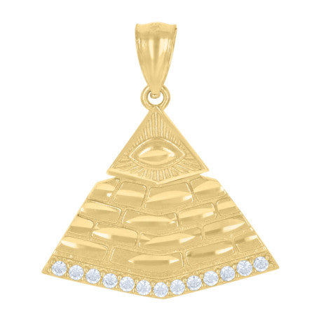 10Kt Gold Cz Pendant