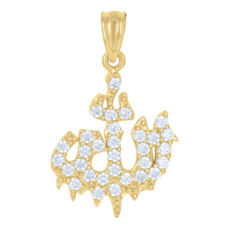 10Kt Gold Cz Pendant