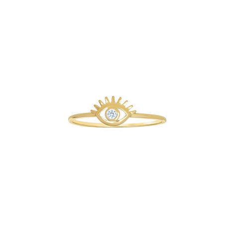 10Kt Gold Cz Ring 7"