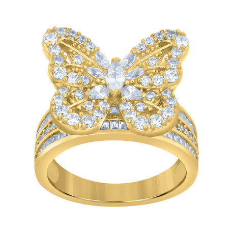 10Kt Gold Cz Ring
