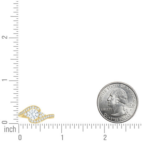 10Kt Gold Cz Ring