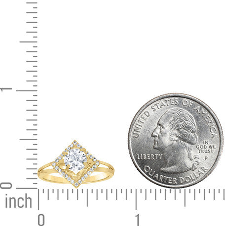 10Kt Gold Cz Ring