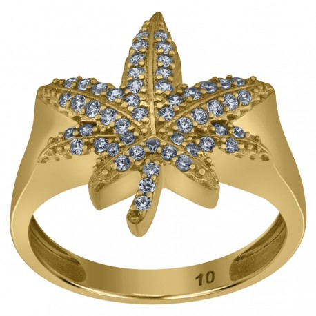 10Kt Gold Cz Ring