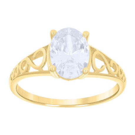 10Kt Gold Cz Baby Ring