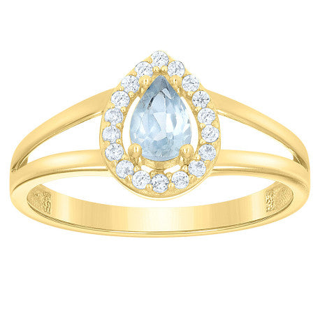 10Kt Gold Cz Ring