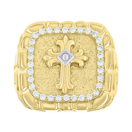 10Kt Gold Cz Ring