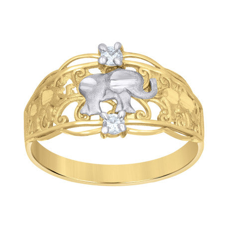10Kt Gold Cz Ring