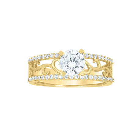 10Kt Gold Cz Ring
