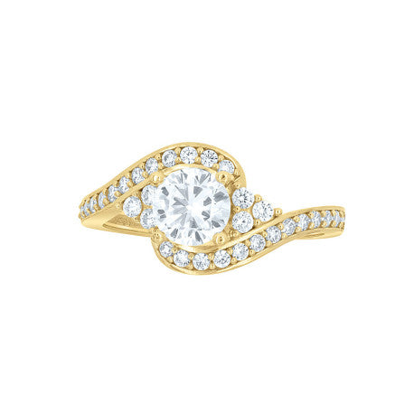 10Kt Gold Cz Ring