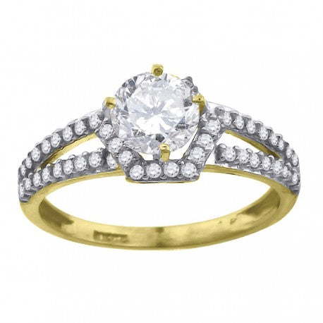 10Kt Gold Cz Ring