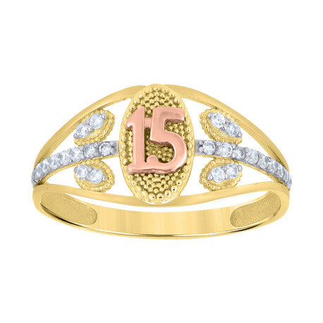 10Kt Gold Cz Ring