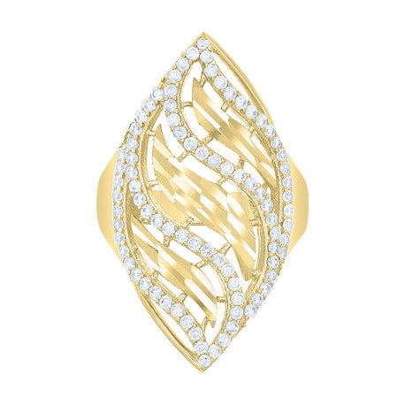 10Kt Gold Cz Ring
