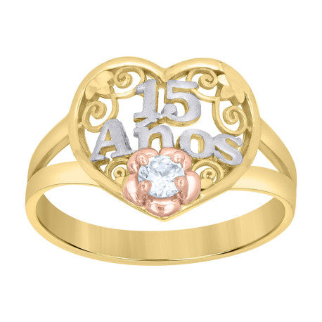 10Kt Gold Cz Ring
