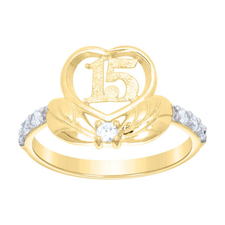 10Kt Gold Cz Ring