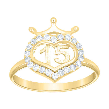 10Kt Gold Cz Ring