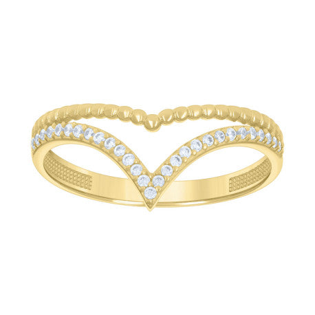 10Kt Gold Cz Ring