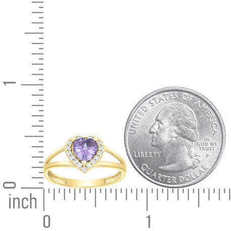 10Kt Gold Cz Ring