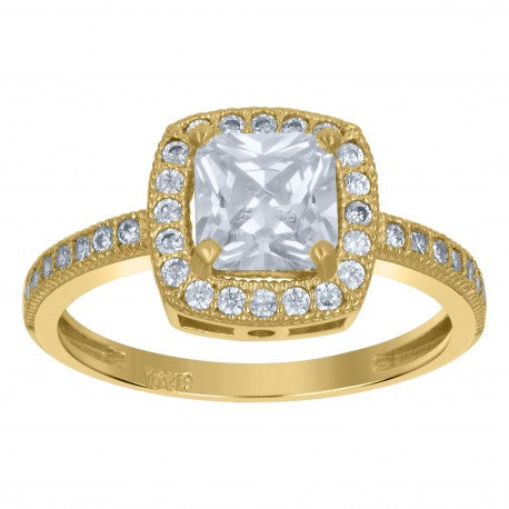 10Kt Gold Cz Ring