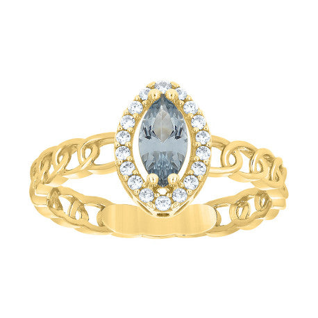 10Kt Gold Cz Ring