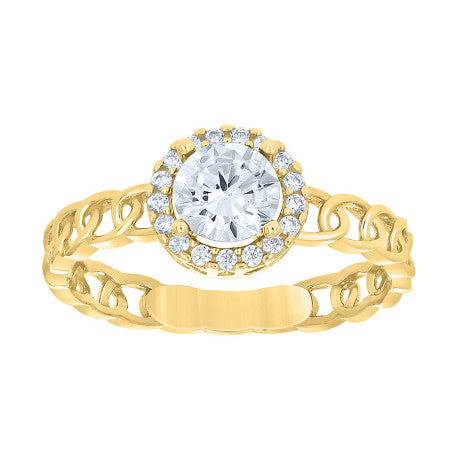 10Kt Gold Cz Ring