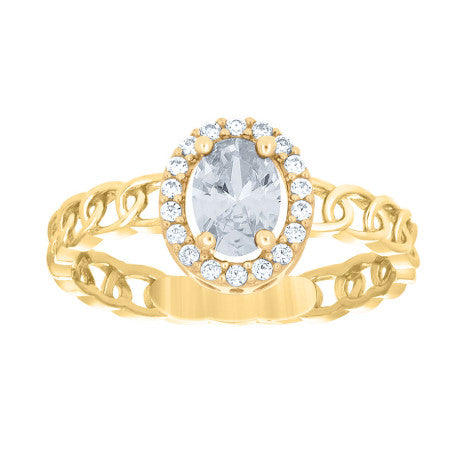 10Kt Gold Cz Ring