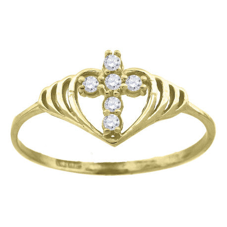 10Kt Gold  Cz Ring