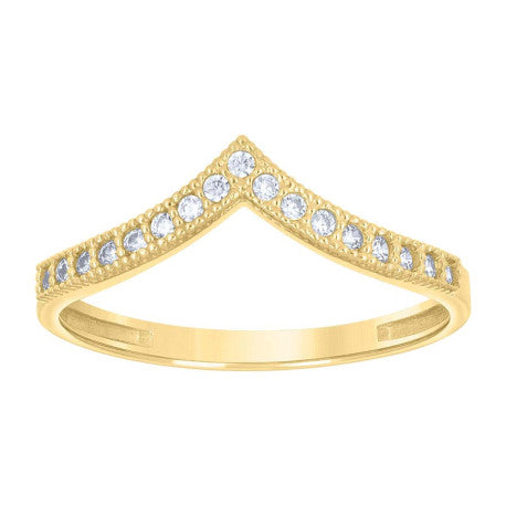 10Kt Gold Cz Ring