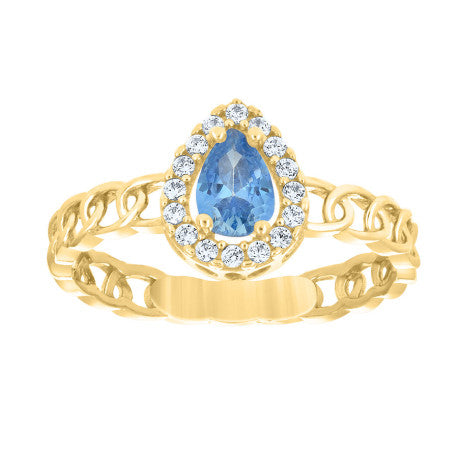 10Kt Gold Cz Ring