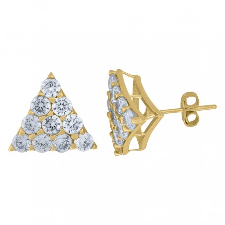 10Kt Gold Cz Stud Earrings