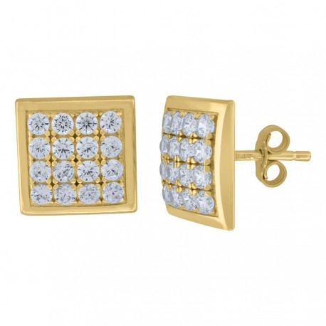 10Kt Gold Cz Stud Earrings