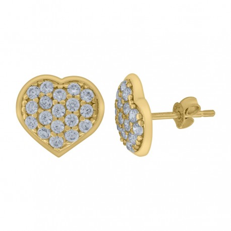 10Kt Gold Cz Stud Earrings