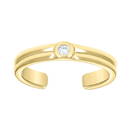 10Kt Gold Cz Toe Ring