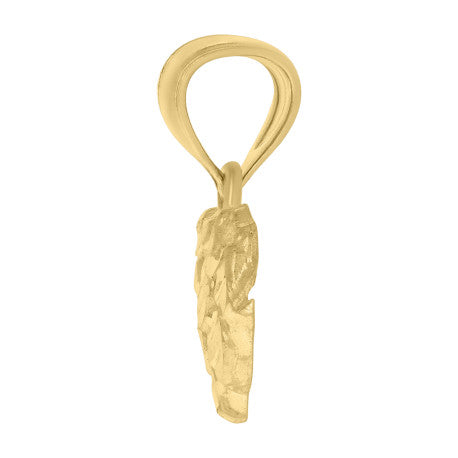 10Kt Gold Dome Puffy Heart Nugget Pendant