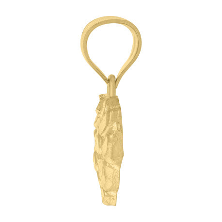 10Kt Gold Dome Puffy Heart Nugget Pendant