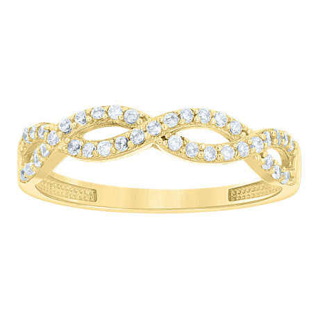 10Kt Gold Duo Cz Ring