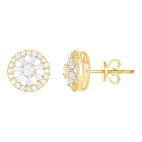 10Kt Gold Earrings With Moissanite Ctw 1.106