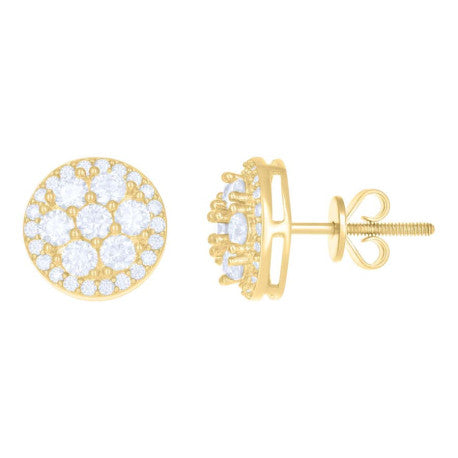 10Kt Gold Earrings With Moissanite Ctw 2.644