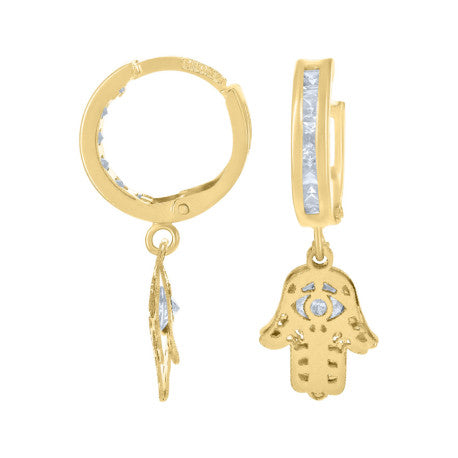 10Kt Gold Cz Earrings