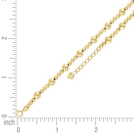 10Kt Gold Fancy Bracelet 8" (7"+1")
