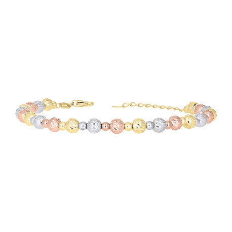 10Kt Gold Fancy Bracelet 8" (7"+1")