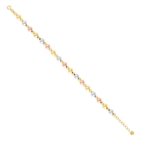 10Kt Gold Fancy Bracelet 8" (7"+1")