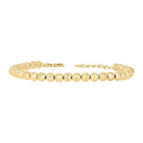 10Kt Gold Fancy Bracelet 8" (7"+1")