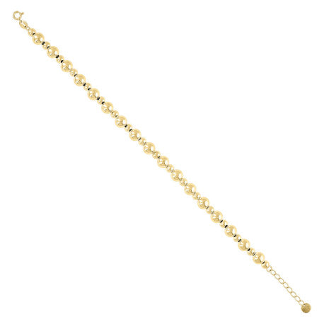 10Kt Gold Fancy Bracelet 8" (7"+1")