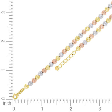 10Kt Gold Fancy Bracelet 8" (7"+1")