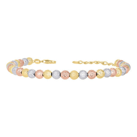 10Kt Gold Fancy Bracelet 8" (7"+1")