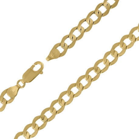10kt Gold Hollow Cuban 200 Chain