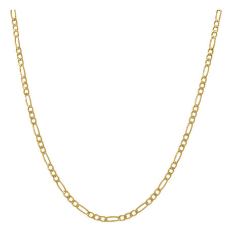 10kt-Gold Hollow Figaro Chain 060