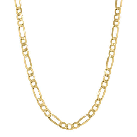 10kt-Gold Hollow Figaro Chain 150