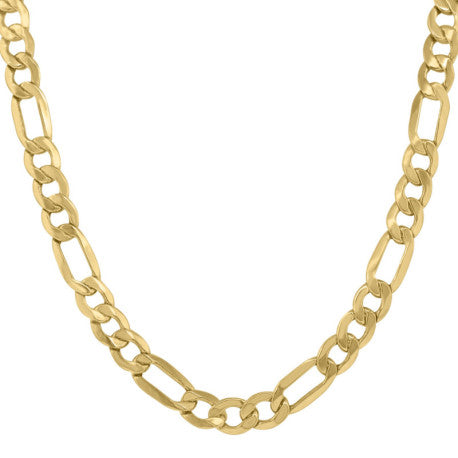 10kt-Gold Hollow Figaro Chain 180